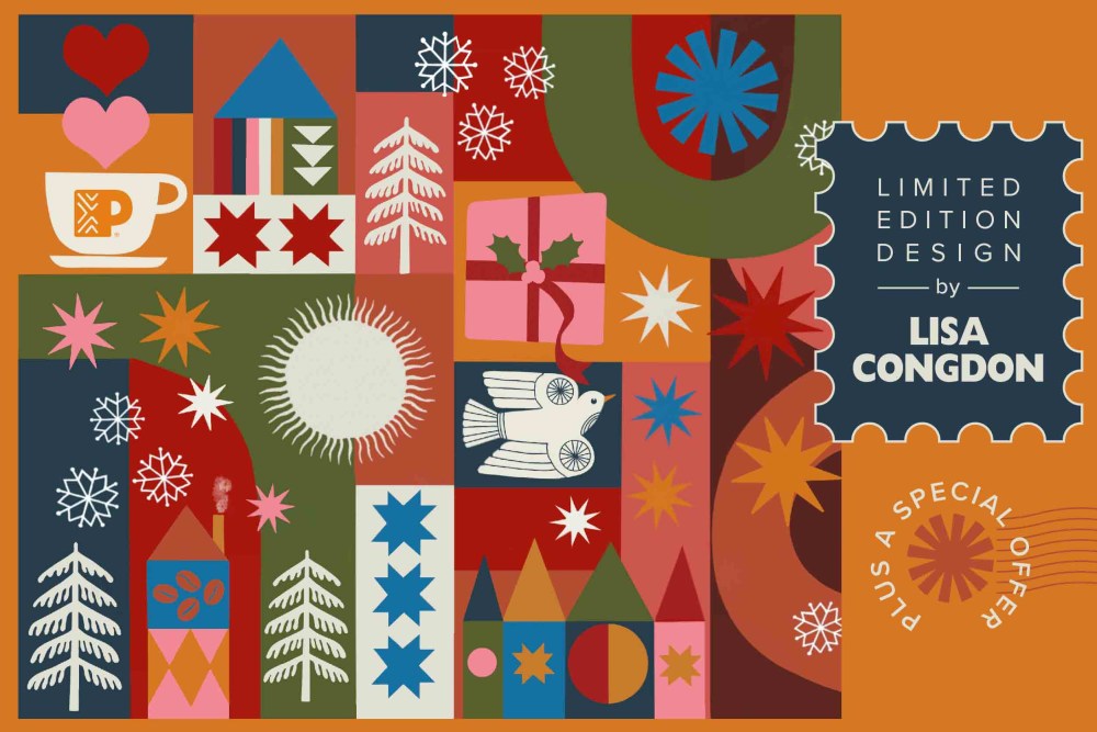 A Lisa Congdon Postcard Holiday at Peet’s Coffee